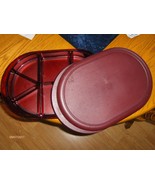 Tupperware Preludio Divided Sectioned Serving Tray Set Cranberry Serving... - £27.95 GBP