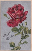 Best Wishes Red Rose Postcard C10 - £2.35 GBP
