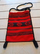 Vintage 70s Artisan Hand Made Knit Hand/Tote Crossbody Bag Made in Greec... - $12.38