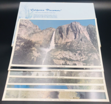 6 Yosemite National Park Color Laminated Placemats Bright of America 17&quot; x 11&quot; - £17.17 GBP