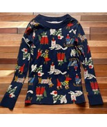 Hanna Anderson Size 110/5US Blue Holiday Christmas Cats Dogs LSleeve PJ ... - £6.98 GBP