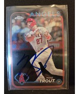 Mike Trout Hand Signed Baseball Card Autograph California Angeles Auto A... - $57.62 CAD