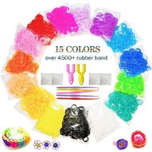 MEGANEOPRE Loom Bracelet Bands Kit 4500+ Pcs 15 Colors Clips Hooks Loom - €2,65 EUR MEGANEOPRE Loom Bracelet Bands Kit 4500+ Pcs 15 Colors Clips Hooks Loom - €2,65 EUR