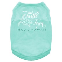 Turtle Town Maui Hawaii 100% Cotton Relaxed Fit Teal Dog Tank Top Sizes ... - $368.38 MXN