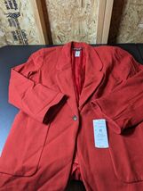 American Eagle wool blend ladies medium red one button blazer - $21.78