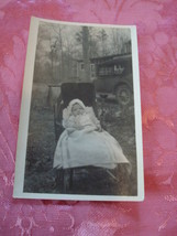 Vintage Real Photo Postcard ~ Baby ~ Old Car - $5.00