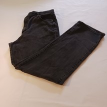 Lee M.R. Faded Black Denim Jeans Pocketed High Rise Women’s Size 16 Long image 2