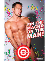 Bachelorette Party Favors Pin The Macho On The Man Game - £16.77 GBP