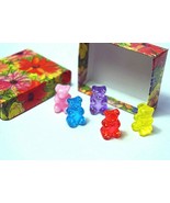 RESIN GUMMY BEAR DIY Flatback Cabochons Jelly Belly Bears In Gift Box Ki... - $6.49