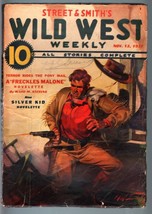 Wild West WEEKLY-11/13/1937-PULP-FRECKLES MALONE-SILVER Kid Fr - £24.67 GBP