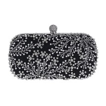 1920s Flapper Wedding Clutch Women   Rhinestone Beaded Evening Bag with Chain Vi - £75.69 GBP