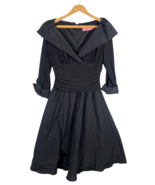 Eliza J Dress Size 10 Black Formal Fit &amp; Flare 1950s Style Jersey Knit S... - $79.69