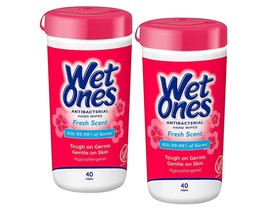 WET ONES Antibacterial Hand Wipes, Fresh Scent 40 Count (Pack of 2) - $28.99