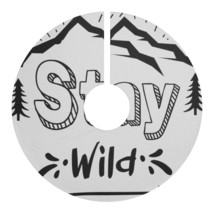 Personalized Christmas Tree Skirt - 48&quot;, Stay Wild Mountains, Fleece, Wi... - £46.01 GBP