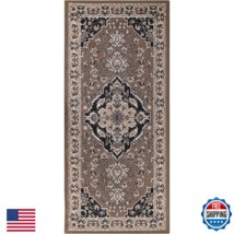 Superior Indoor Runner Rug Plush Carpet - Traditional Oriental Medallion - $92.48
