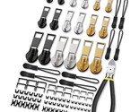 Zipper Repair Kit, Upgraded Zipper Replacement Slider Kit (99 Pcs), Incl... - £18.84 GBP