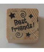 Best Friends Small Rubber Stamp by Stampabilities 1&quot; x 1&quot; - €3,43 EUR