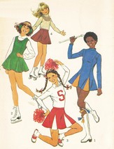70&#39;S Junior Teens Cheerleader Skating Majorette Costume Shorts Sew Pattern 5-8 - £9.58 GBP