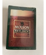 Vintage 90&#39;s Molson Red Jack Playing Cards Sealed Deck Ale Lager Beer Ma... - $161.37 MXN