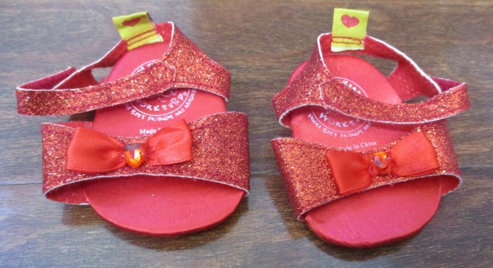 Build A Bear Workshop Red Glitter Heeled Sandals - $8.41