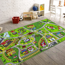 Booooom Jackson Kids Carpet Playmat Rug 60&quot;x32&quot;,Car Mat for Kids Toy Cars,Non... - £25.35 GBP