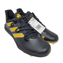 Adidas Adizero Men’s Size 9.5 US Baseball Shoes Cleats Black Gold Afterb... - $43.12