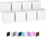 Storage Cubes - 11 Inch Cube Storage Bins (Set Of 8) Fabric Cubby Organizer - £28.41 GBP