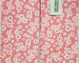 Set of 2 Same Thin Printed Tea Towels (15&quot;x25&quot;) SPRING WHITE FLOWERS ON ... - $11.87