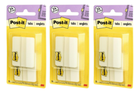 Post it Durable Tabs 2&quot; Wide Solid White 24 Tabs/Pack 3 Pack - £17.63 GBP
