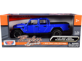 2021 Jeep Gladiator Rubicon (Open Top) Pickup Truck Blue 1/24-1/27 Diecast Model - $42.27