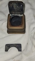 Vintage Square Brass Inkwell Hinge Top Lid Writing Desk Collectible Office - $788.83 MXN