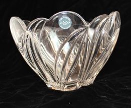 LENOX ARTIC BLOOM 8&quot; CRYSTAL BOWL GERMANY DH3198 - $22.53 CAD