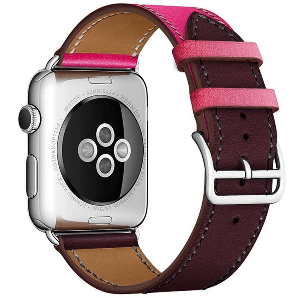 Primary image for High quality Leather loop Band Apple Watch Band 16 wine red  38mm or 40mm or 41M