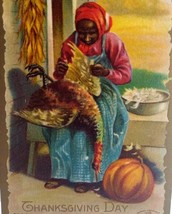 Thanksgiving Day Postcard Farm Women Plucking Turkey Feathers Taggart 1908 - £15.25 GBP