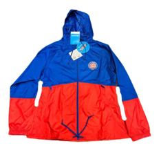 NWT New Chicago Cubs Columbia Women&#39;s Full-Zip Small Windbreaker Hooded Jacket - £35.26 GBP