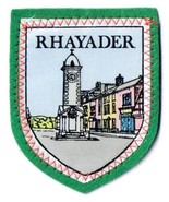 Wales Patch Badge Rhayader Handpainted Handpainted Felt Backing 2.5&quot; x 3&quot; - $11.87