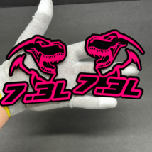 (2) BADGES Godzilla Badges Emblem RAGING 7.3 Pink/Black, Fender Angry Ag... - $812.24 MXN