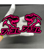(2) BADGES Godzilla Badges Emblem RAGING 7.3 Pink/Black, Fender Angry Ag... - $42.99