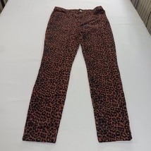 LOFT Womens Brown/Black Leopard Print High Waist Skinny Corduroy Pants 8 (30×29) image 11