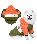 Anywags Pet Clothes Orange Green Warm Cotton Coat with Arms Sleeves and ... - $35.53 CAD+