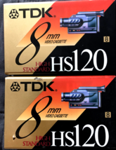 2 packs TDK MP Premium 8mm 120min Video Camcorder Cassette Tape (P6-120HS) - £19.37 GBP