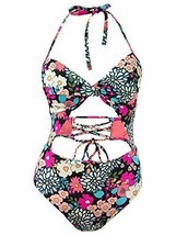 Msrp $74 Sundazed Printed Willa Twist One-Piece Swimsuit Size 36 D - £14.81 GBP