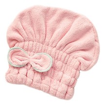 Microfiber Bath Towel Hair Dry Hat Quick Drying Bath Cap For Short Hair(Pink)