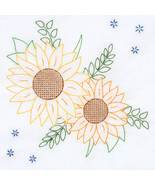 Jack Dempsey Needle Art Golden Sunflowers 18 Inch Quilt Blocks - $23.25 CAD