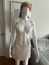 Vintage White Lace Embroidery Coquette Fairly 90’s Y2K Mini Dress Size S/M - $29.00