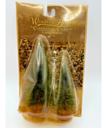 Vintage Windham Heights Bottle Brush Trees – Cobblestone Corners Christm... - $14.07