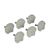 Set of 6 Cast Iron Scallop Sea Shell Drawer Pulls Nautical Cabinet Knobs - $25.34+