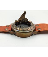 Antique Steampunk Wrist Sundial Compass with Leather Band Hand Wrist Sun... - £21.70 GBP