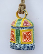 Vintage Swiss Cow Bell Metal Decorative Emboss Hand Painted Farm Animal BELL519 - £58.38 GBP