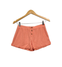 PJ Salvage Sleep Shorts Womens XS Textured Essentials Knit Loungewear Peach - £15.43 GBP